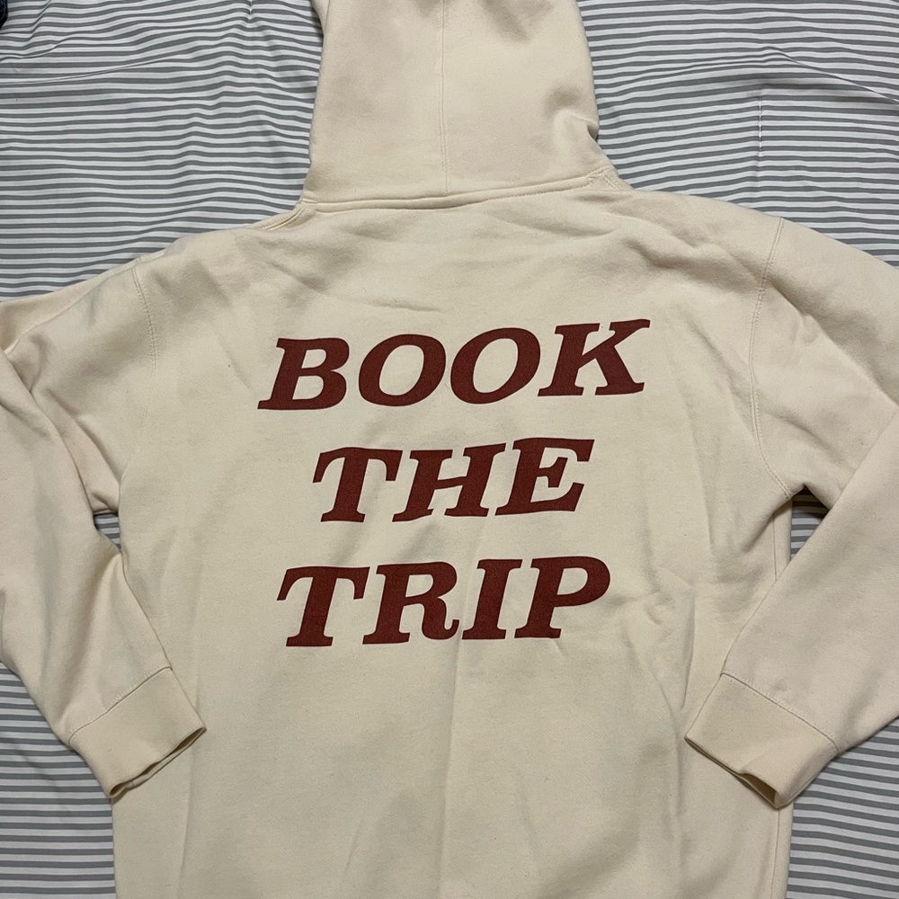 Book the trip graphic hoodie